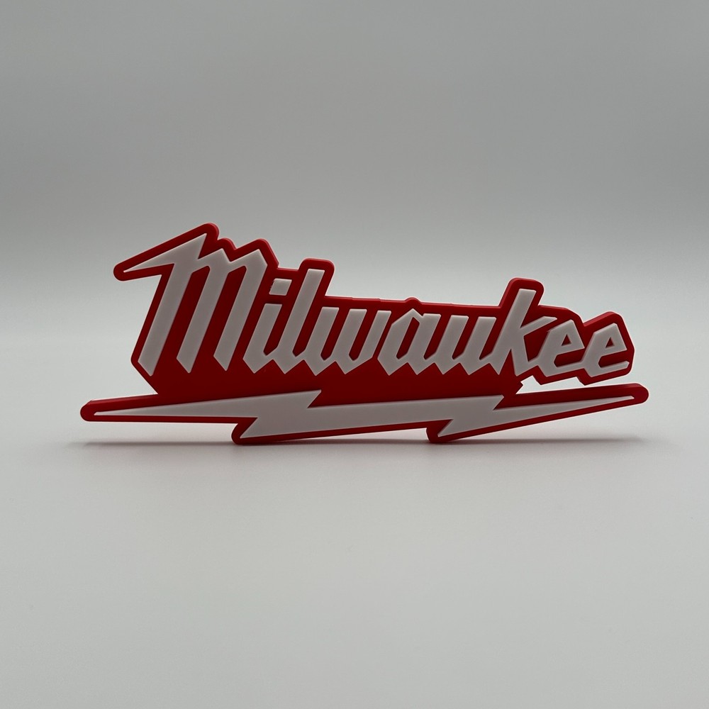 Milwaukee Logo Emblem Sign 3D Wall Decor Art Garage Man Cave Tool Box