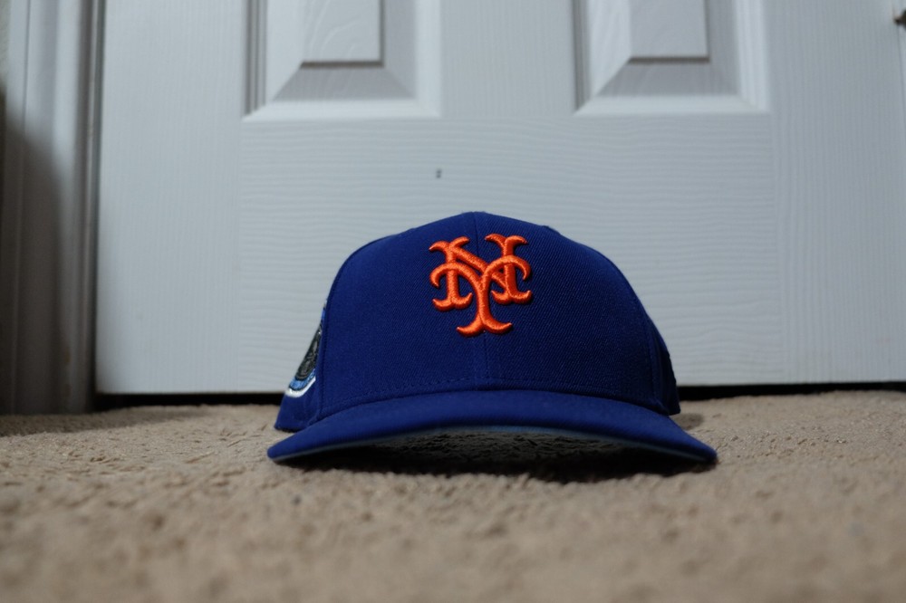 New York Mets New Era size 7 5/8 Blue 1969 World Series Patch Cooperstown Collec