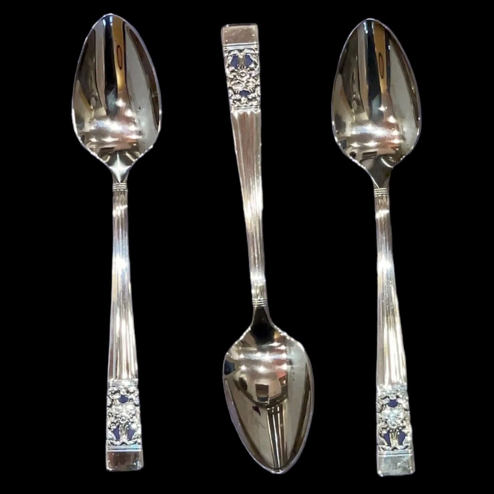 Oneida Coronation Teaspoon Community 1936 Silverplate SET OF 3