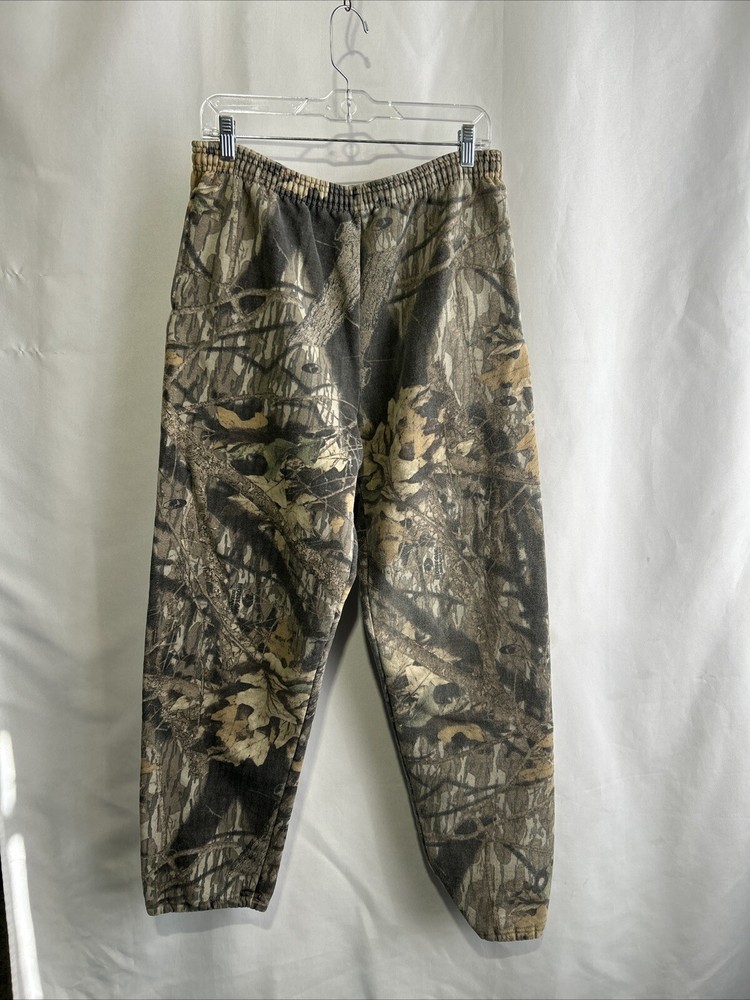 Vintage Jerzees Outdoors Realtree Camo Mossy Oak Sweatpants Baggy Size Large