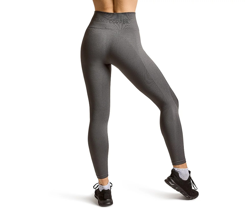 Tommie Copper Grey XXX-Large Seamless Compression Leggings for Support and Comfort