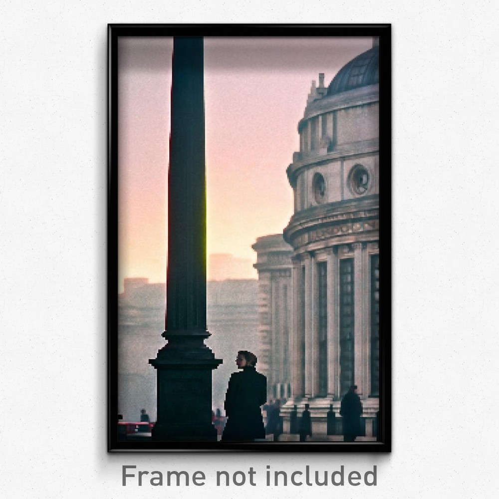 8 Bit Muted London Pixel Art Poster - Psychedelic Trippy Video Game Print