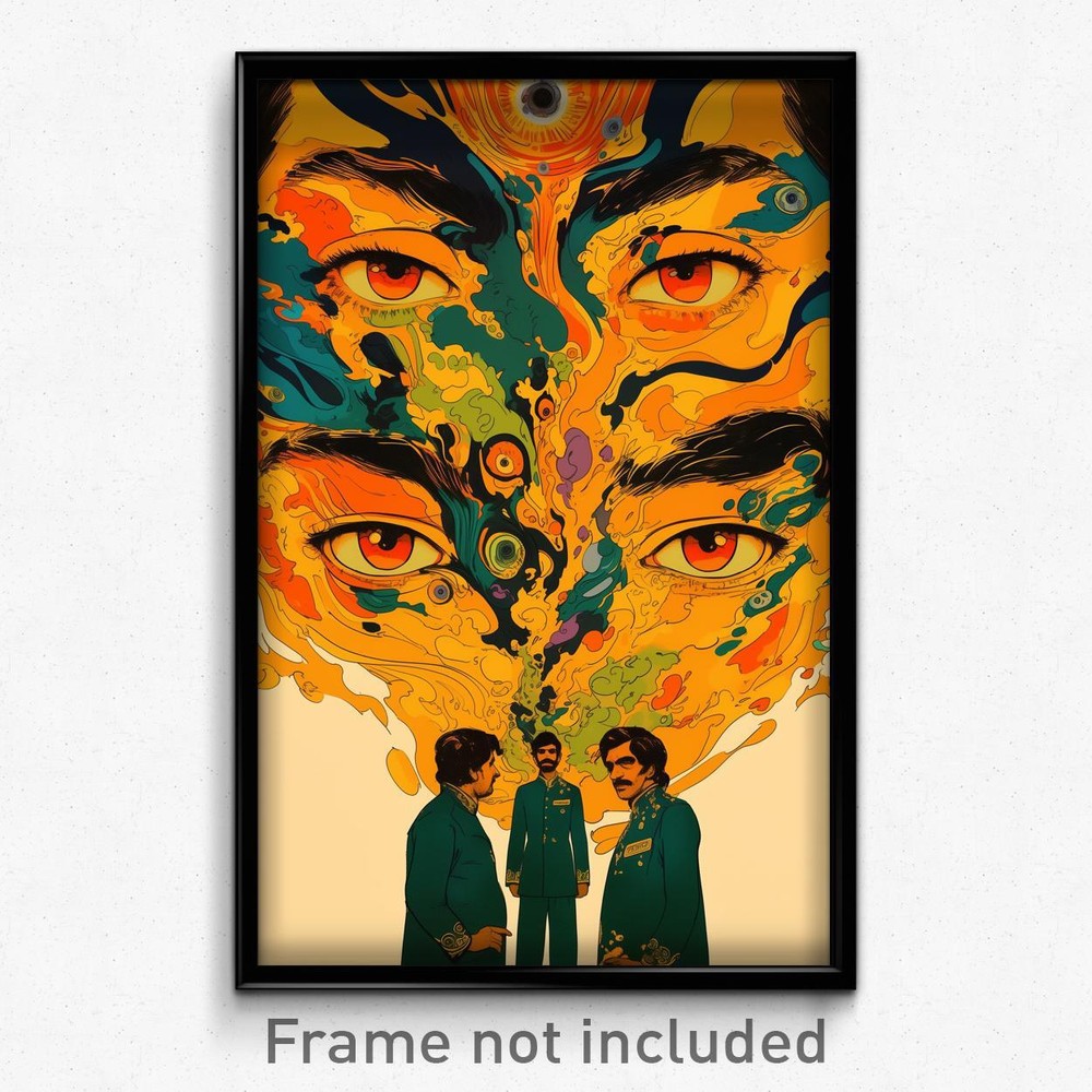 Bollywood Retro Poster - Whopping Lagoon Hindi Film Art Print India