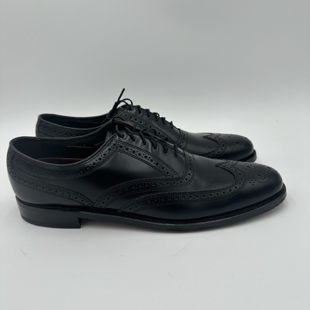 Florsheim Wing Tip Oxfords Black Leather Men's Size 10 B New