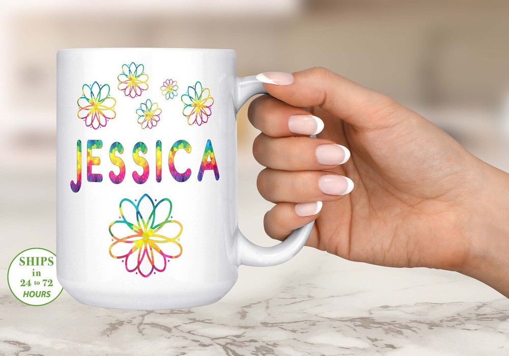 Personalized Mug Name Mug Personalized Gift Kaleidoscope Mug Colorful Mug