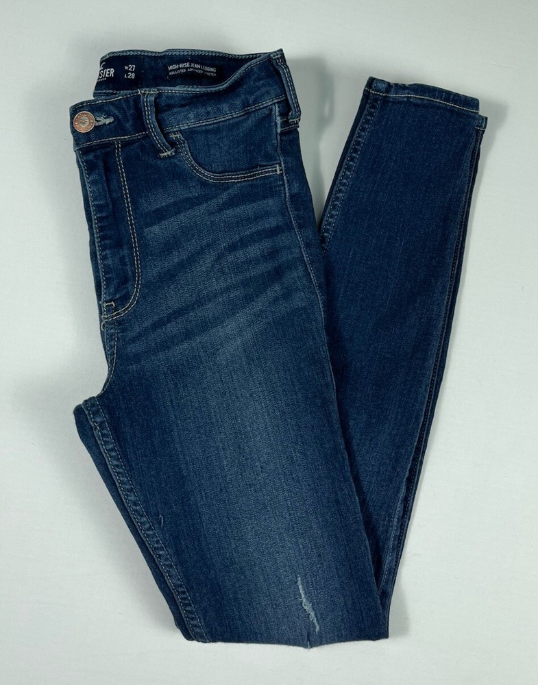 Hollister Women’s 5 Regular Distressed High Rise Jean Legging 27x28 Actual 24x27