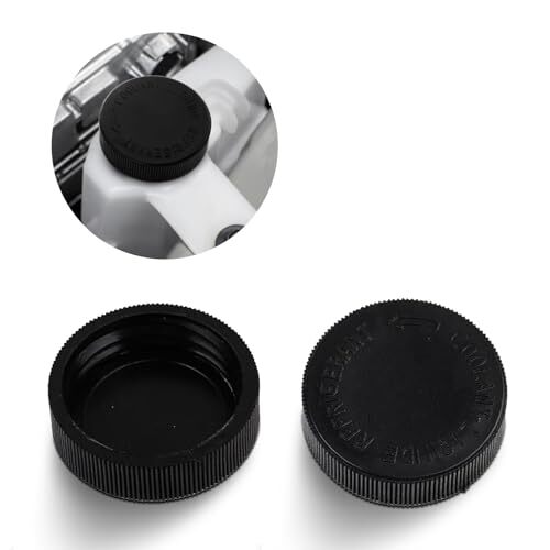 2-Pack Car Engine Radiator Reservoir Coolant Tank Caps, Compatible with Black
