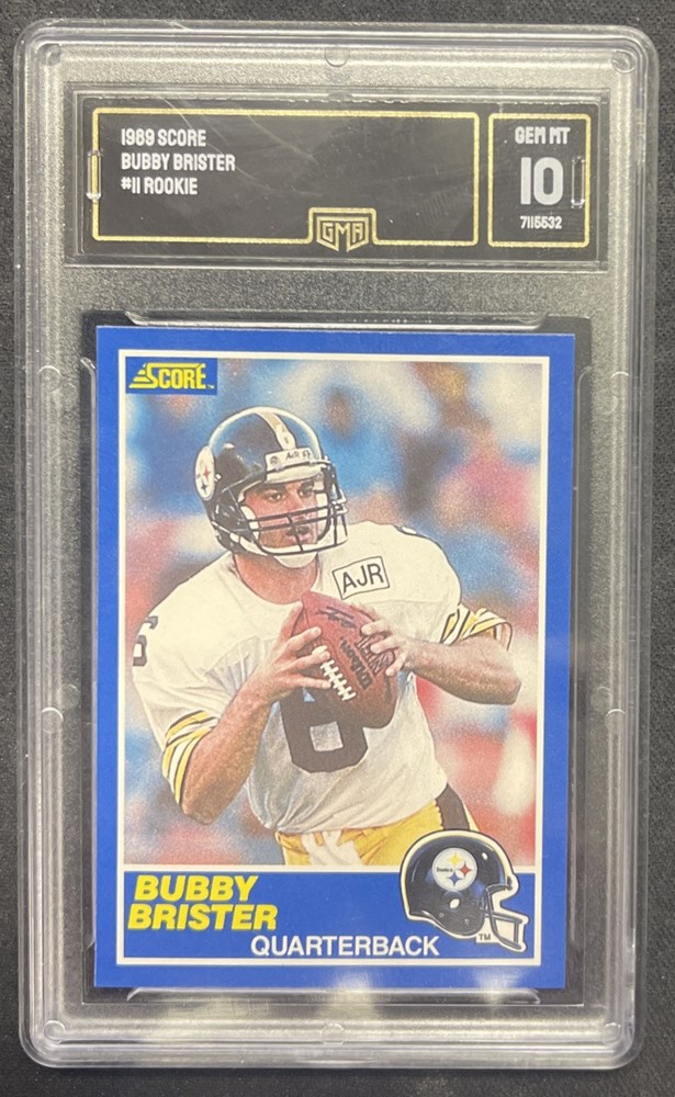 1989 Score Bubby Brister GMA 10 Gem Mint Rookie RC #11 Steelers