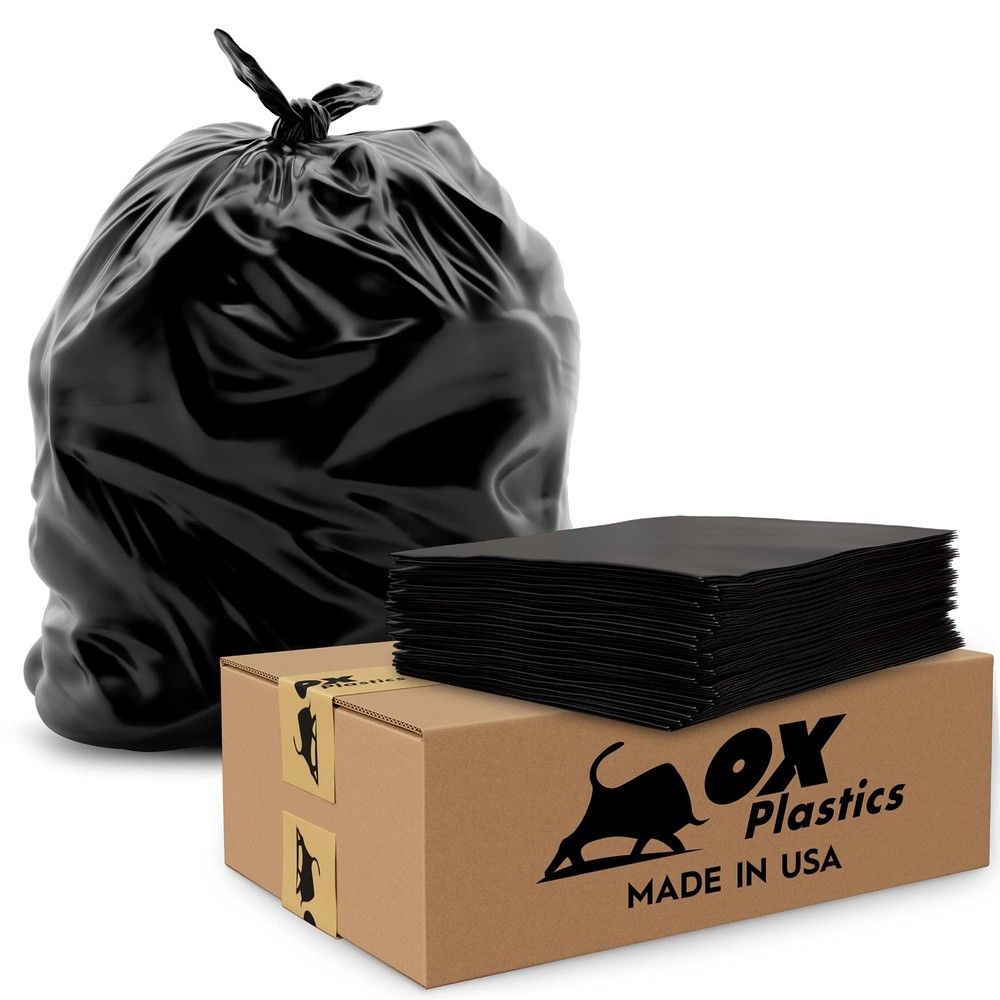 39 Gallon Trash Bags - 100 Trash Can Liners Bags & 1.5mil Thick Extra Heavy D...