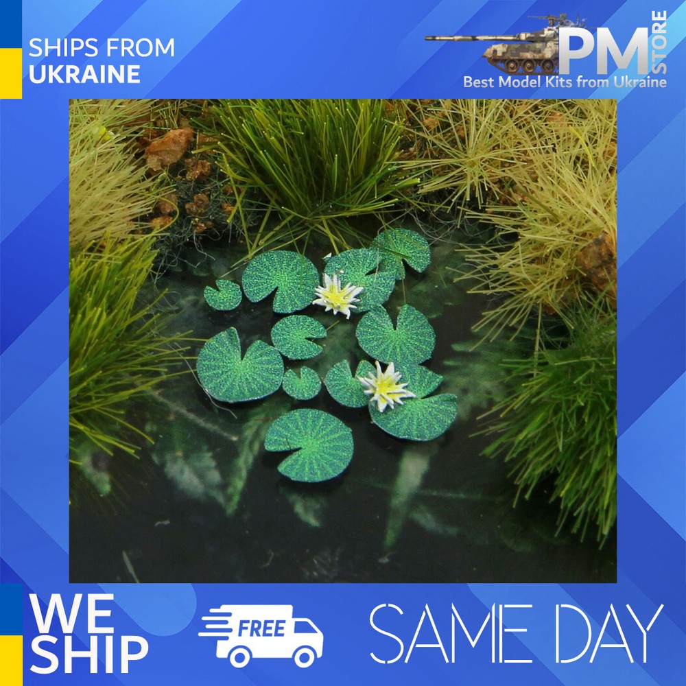 Model Scene VG7-226 1/72-1/87 Waterlily Diorama accessories Photo-Etched parts