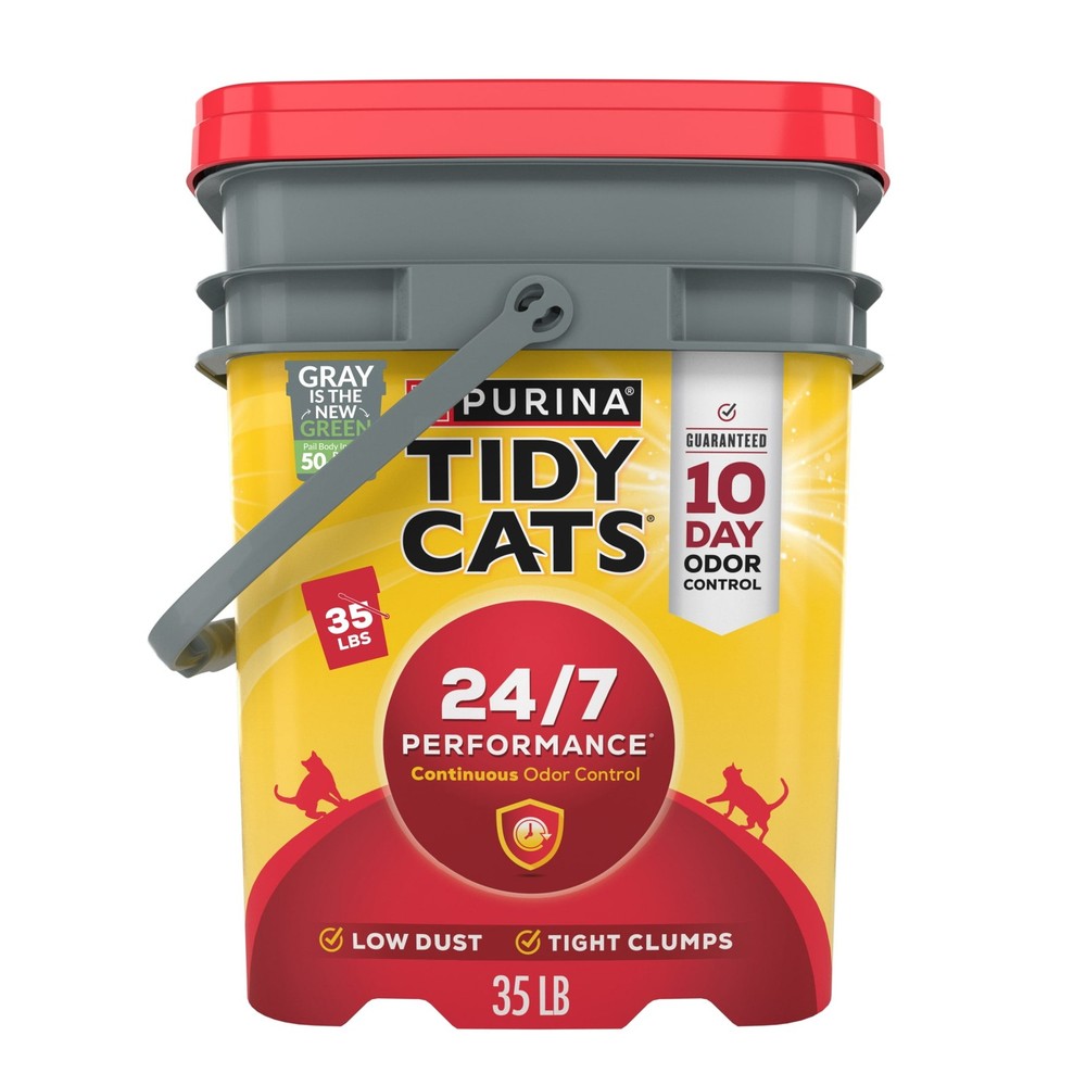 Tidy Cats 24/7 Clumping Cat Litter, Low Dust, Deodorizing, 35 lb. Pail