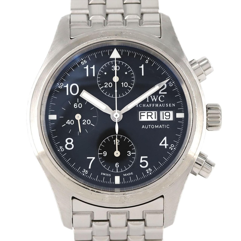 Authentic IWC Mechanical Flieger Chrono IW370607 Stainless Steel Mechanical ...
