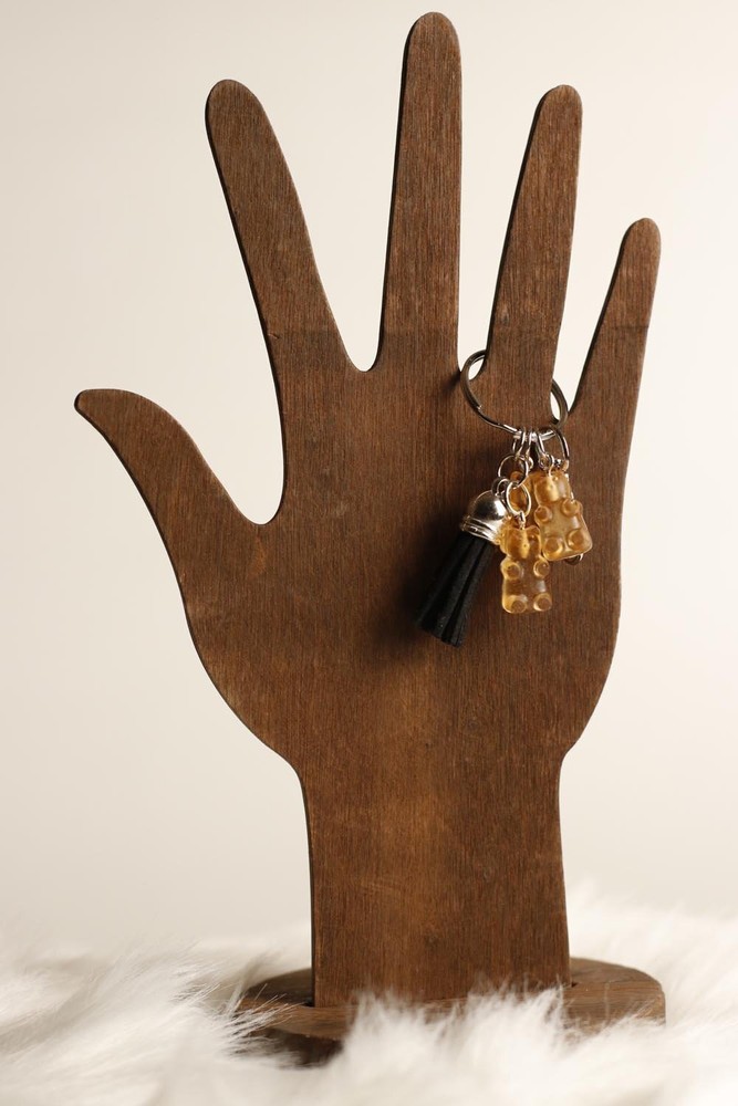 Black & Orange Bear Buddy Keychain