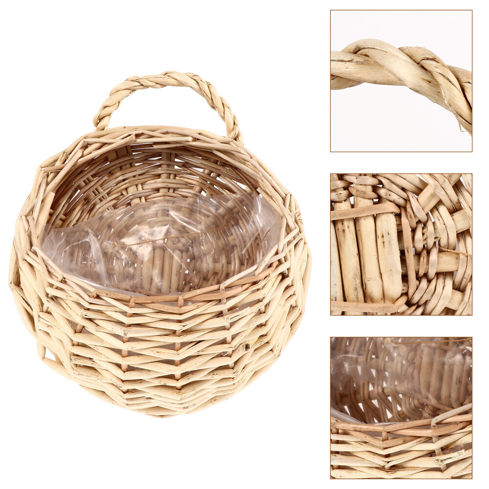 Plant Basket Hanging Wicker for Large Flower Breathable Planter