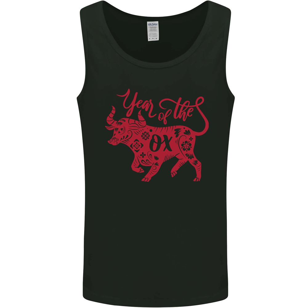 Chinese Zodiac Shengxiao Year of the Ox Mens Vest Tank Top