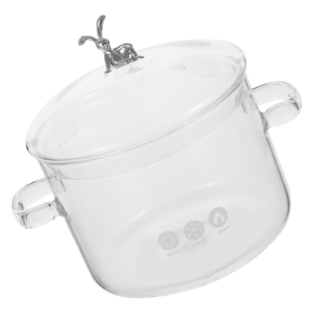 Clear Glass Pots and Pans Soup Double Braised Kitchen Cookware