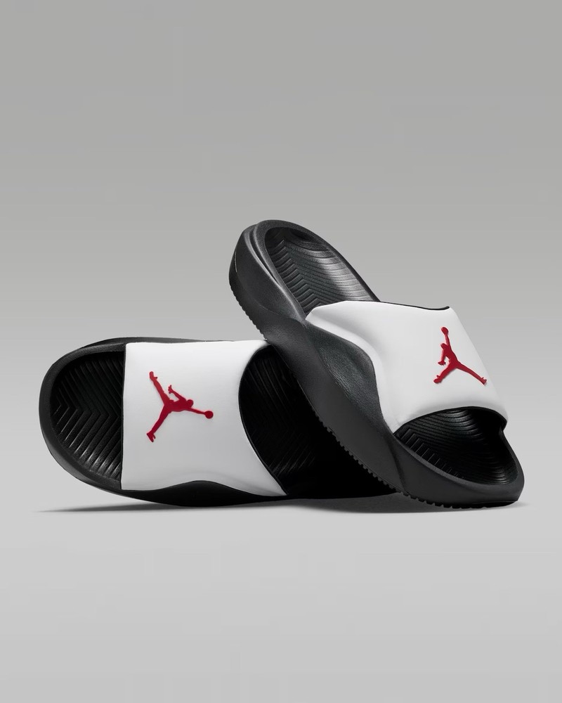 Jordan Air Jordan Black White Red Slide Sandals Logo Comfort Casual Summer Men