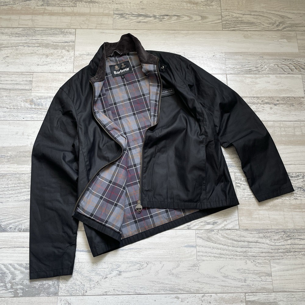 Men's Barbour Wax International Mind Jacket AW23 Large Black Waterproof Coat
