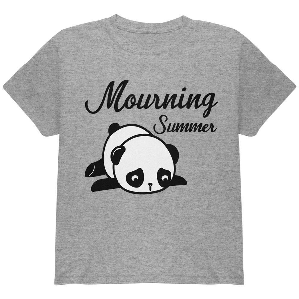 Back To School Mourning Summer Panda Youth T Shirt-image