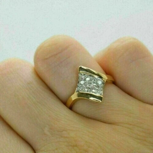 1.20CT Round Lab Diamond Wedding Ring in 14K Yellow Gold