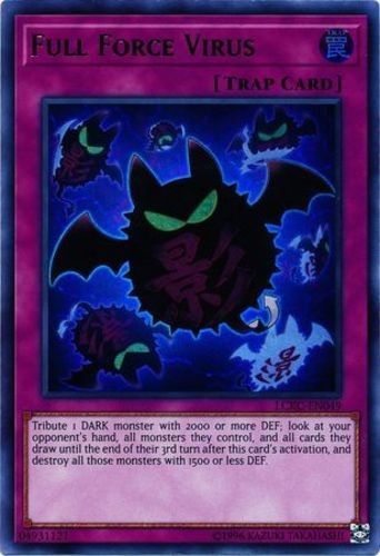 Full Force Virus LCKC-EN049 Ultra Rare Unlimited Edition Moderately Played Yugioh Card