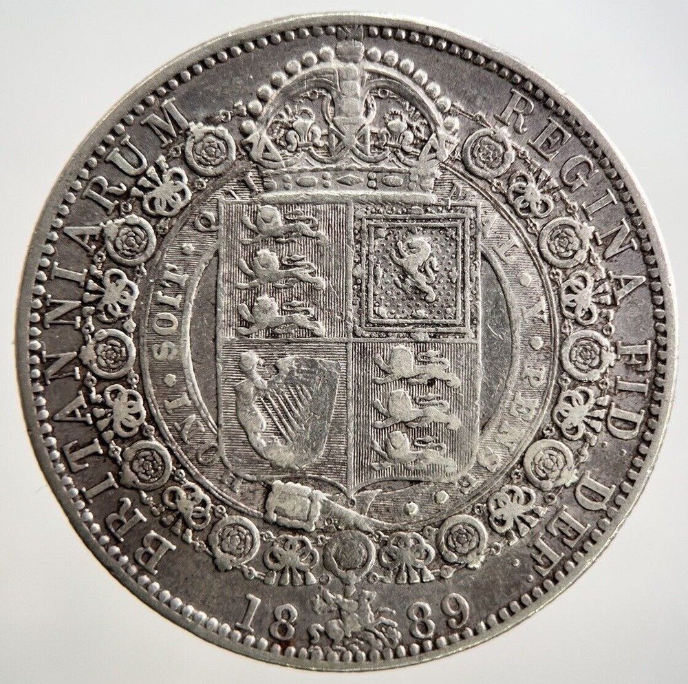 1889 Jubilee Head Victoria Half-Crown Silver Coin | Collectable Grade | a2688