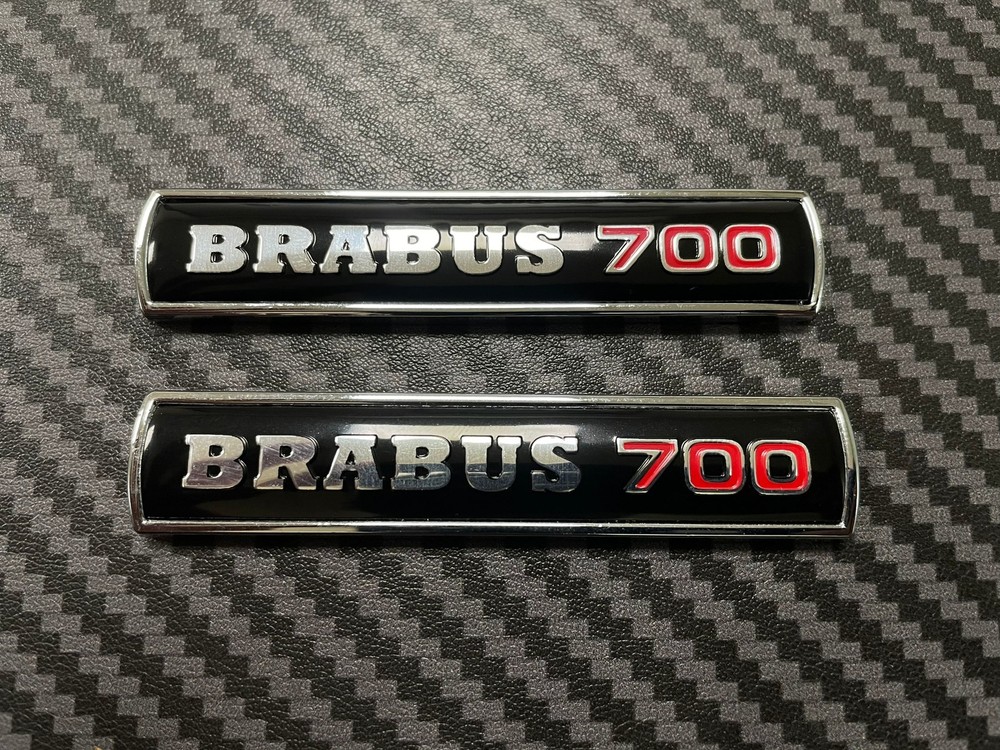 2x Mercedes Brabus 700 Side Fender Marker Logo Badge Emblem Nameplate Decorate