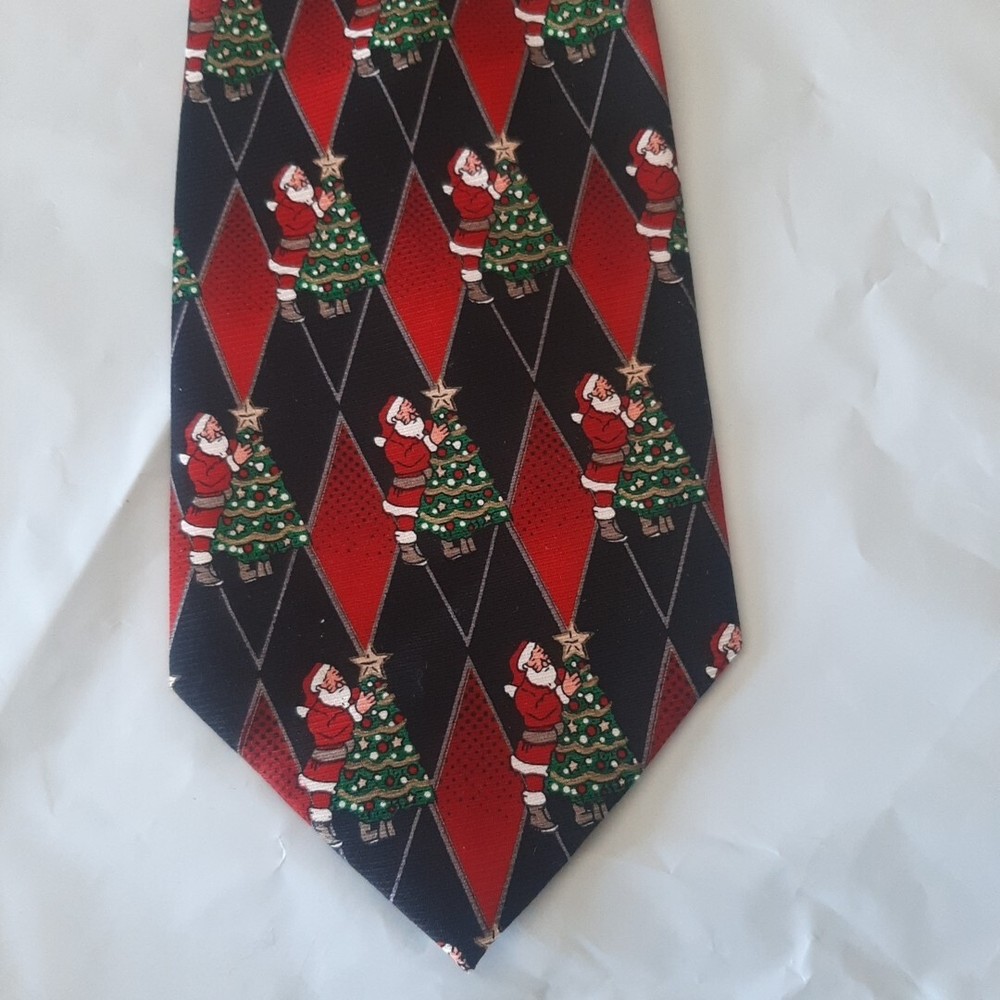 MMG Santa Christmas Silk Novelty Tie for Holiday Seasonal Style-image