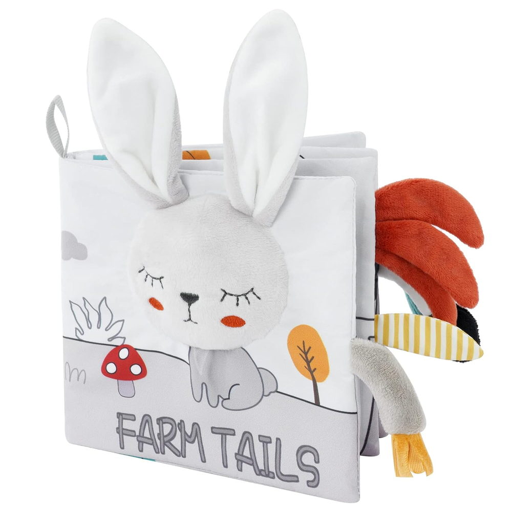 High Contrast 3D Touch & Feel Cloth Book for Babies 0-12 Months