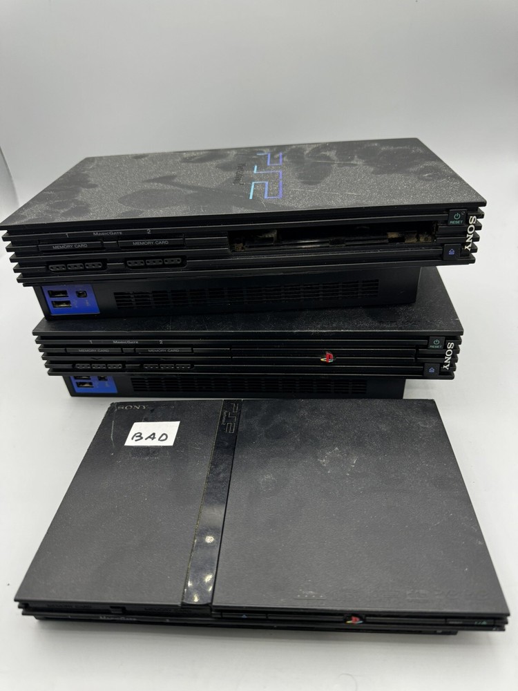 Sony PlayStation 2 PS2 Console Lot of 2 Non-Working Broken Units