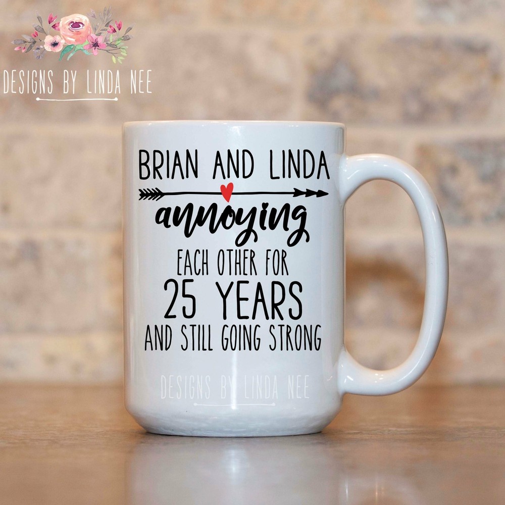 Personalized Wedding Anniversary Mug Funny Anniversary Gift Parents Anniversary