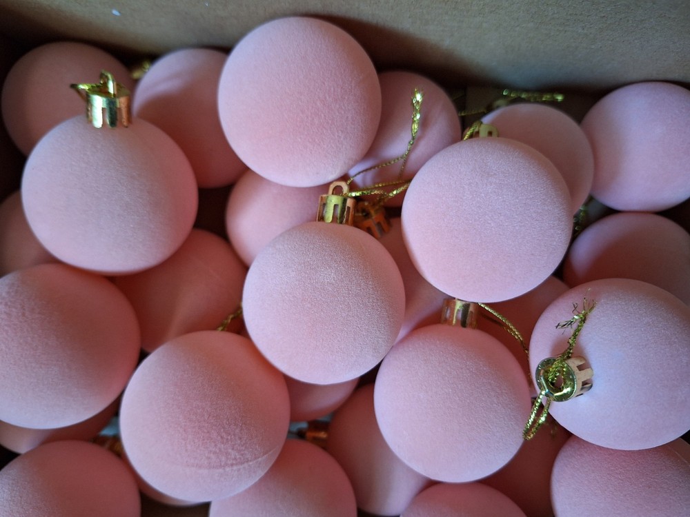 Pink Velvet Party Decor Balls Set of 29 for Elegant Decorations