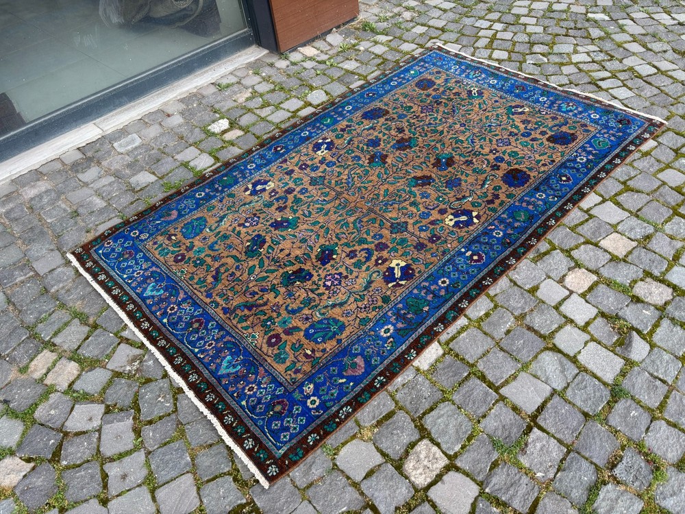 Wool rug, Area rug, Vintage rug, Turkish rug, Bohemian rug 4,1 x 7,2 ft