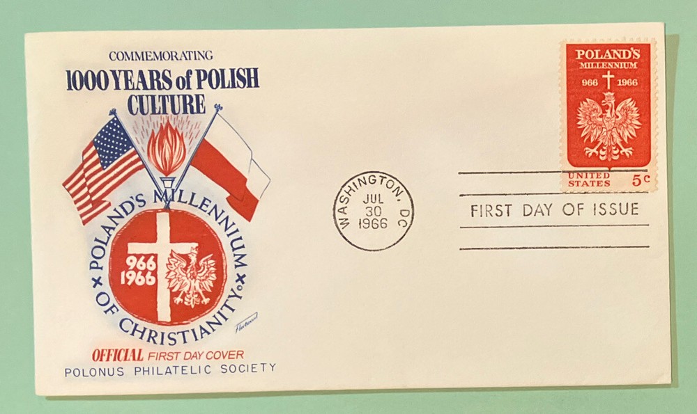 Sc 1313 5c 1966 Poland’s Millennium FDC Fleetwood Cachet