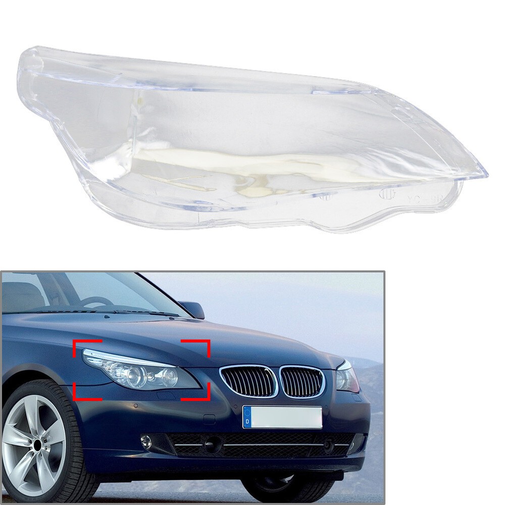 1 Pcs Headlight Lens Cover Lampshade For BWM E60 E61 525i 530i 540i 550i 03-10