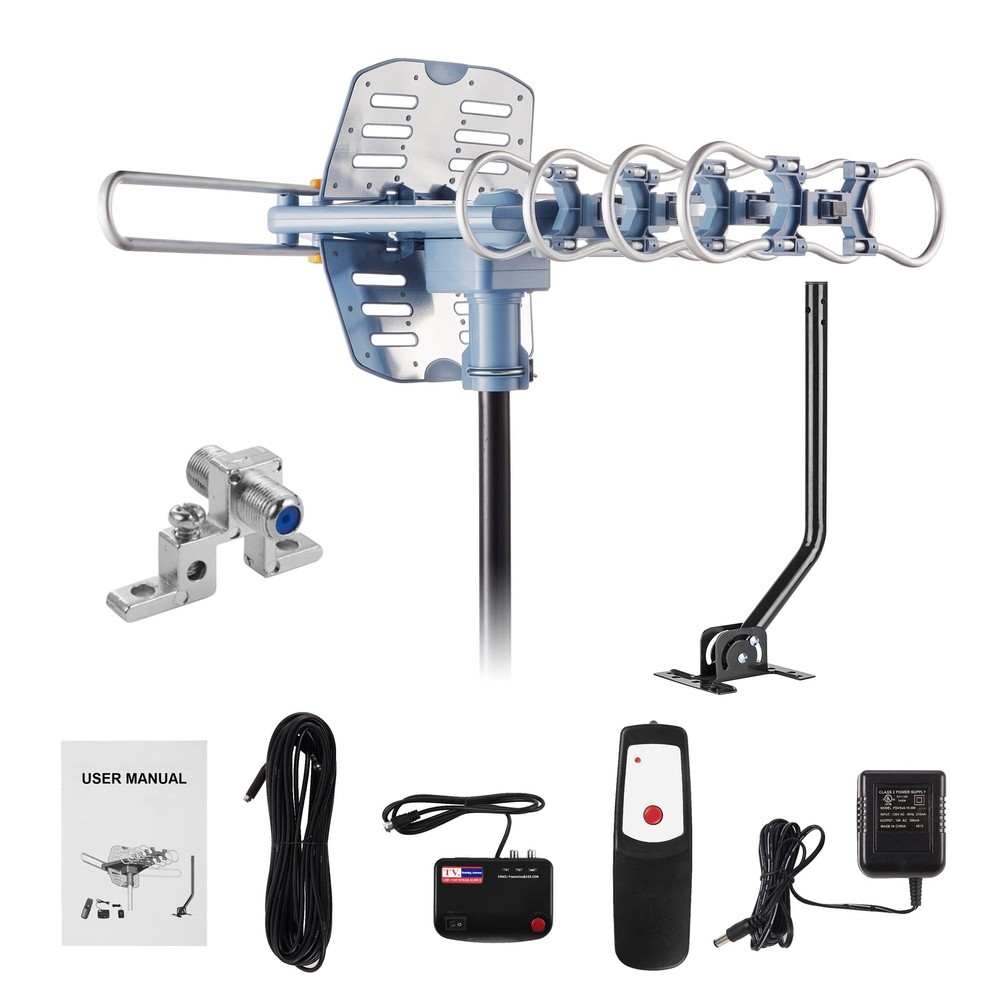 2023UPDATE!!!WA-2608 Digital Amplified Outdoor HDTV Antenna&60FT RG6 Coax Cab...