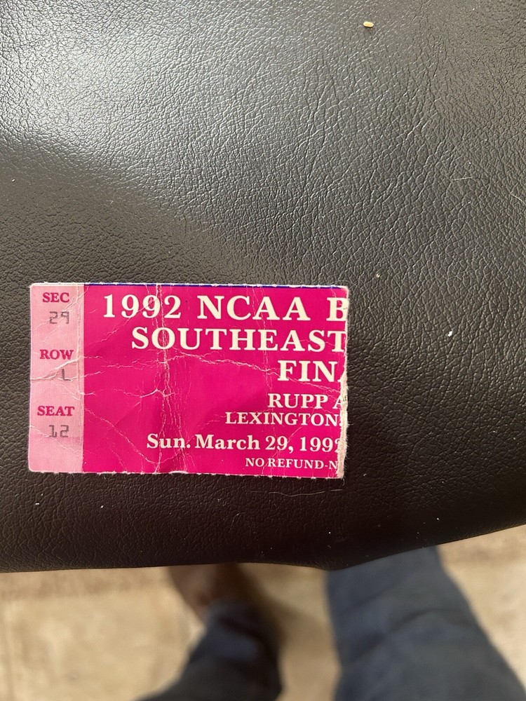 1992 Ncaa Southeast Regional Finals ticket stub. Michigan vs Ohio ST. 