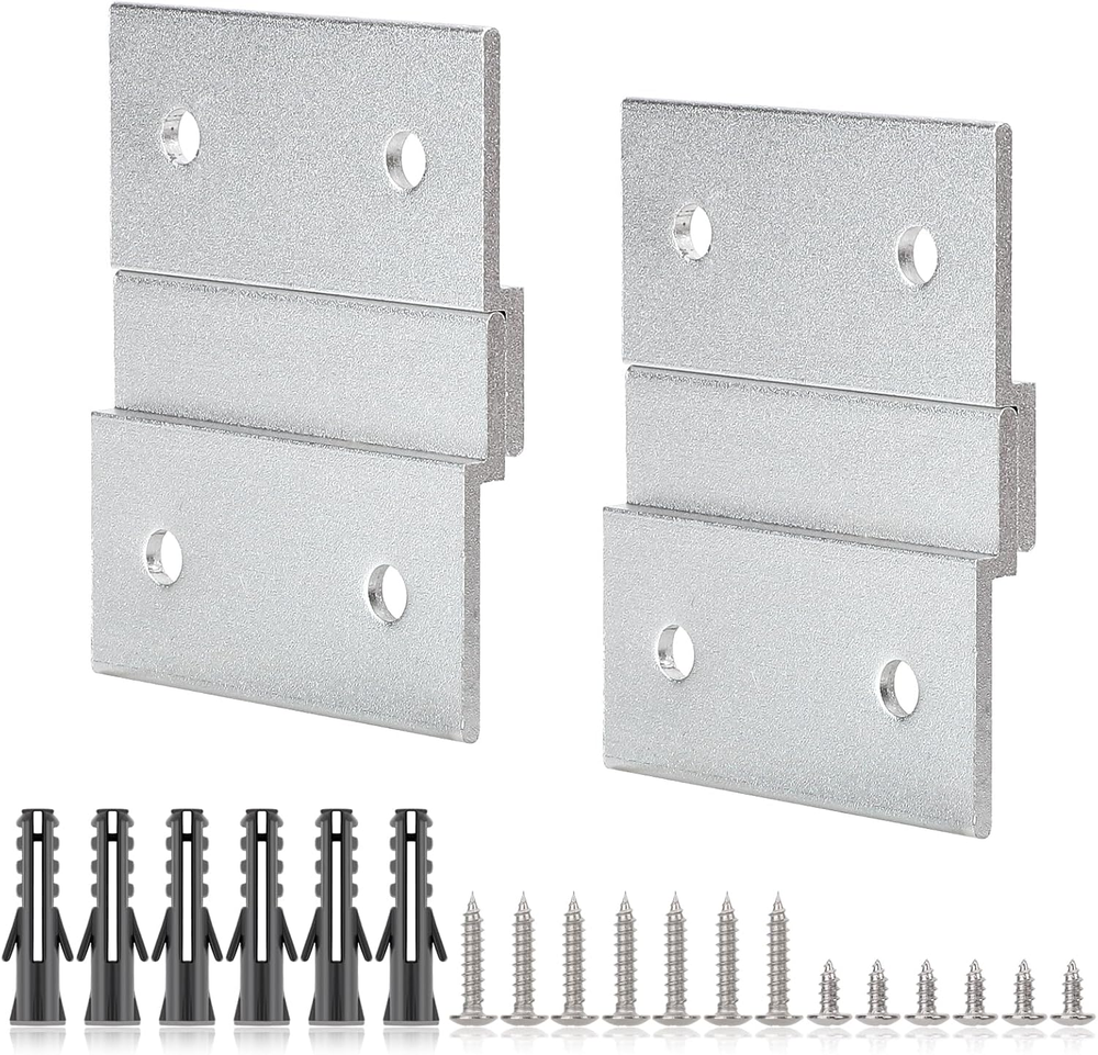 French Cleat Hanger Heavy Duty, Aluminum Z Bracket Mounting Kit for Large Mir...