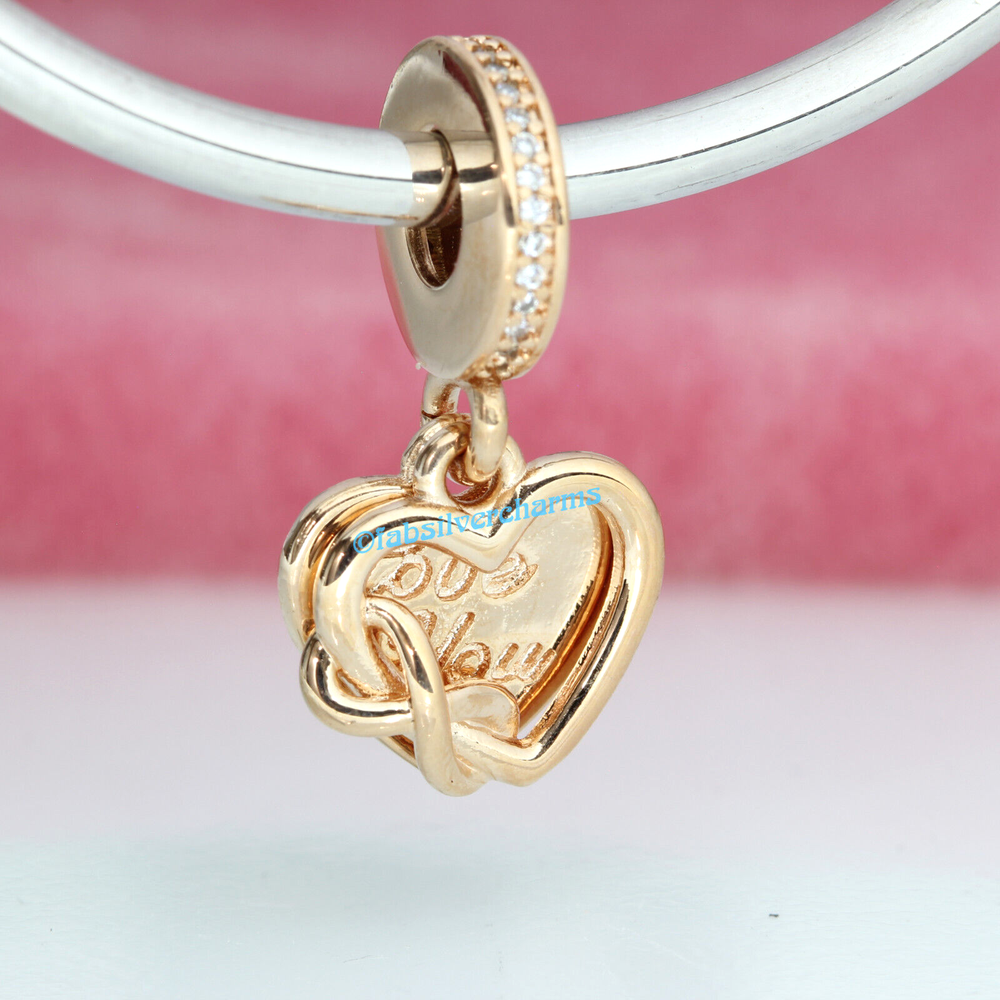 Authentic Pandora Love You Infinity Heart Dangle Charm 789369C01 + BOX