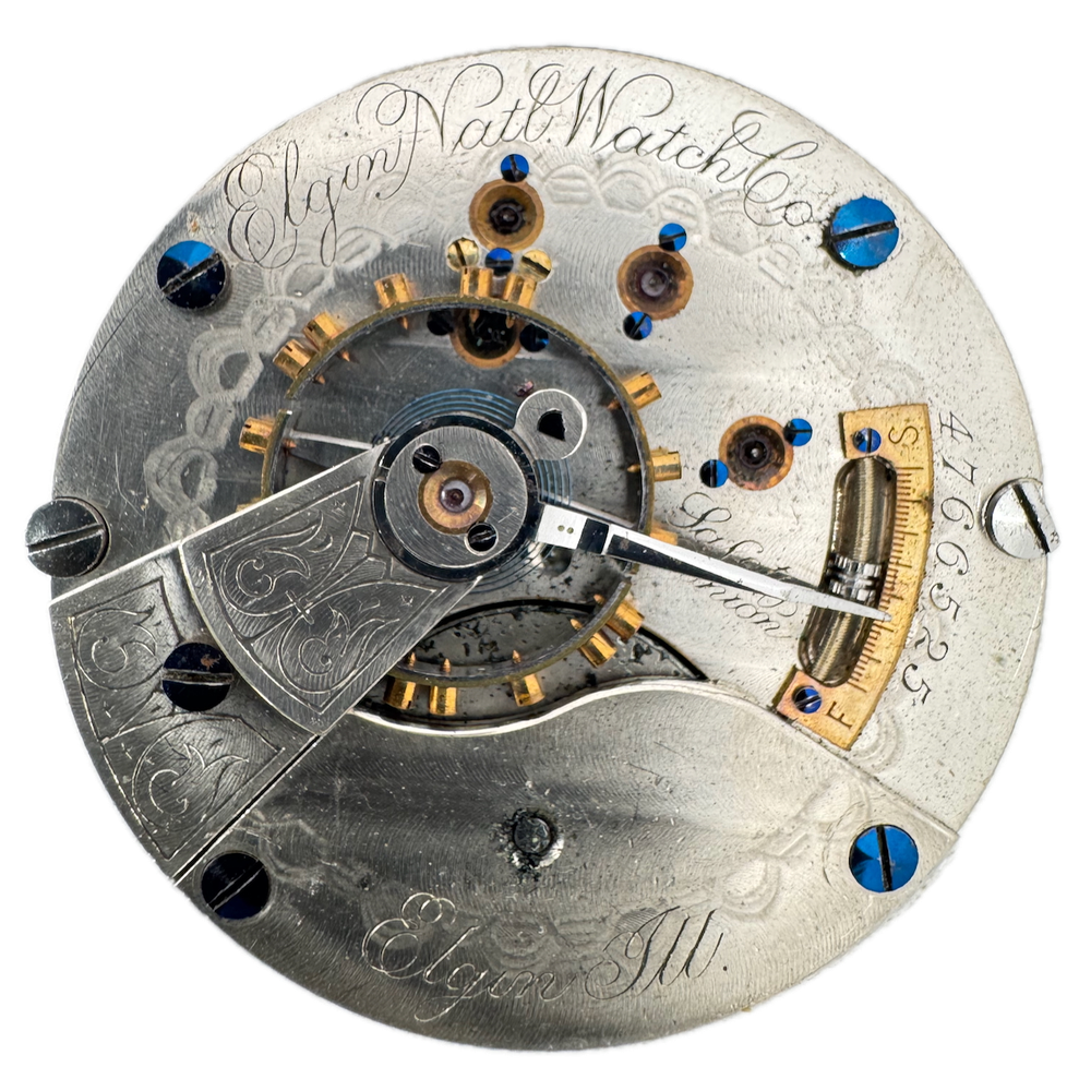 Antique 18s 1893 Elgin 17 Jewel Mechanical Hunter Pocket Watch Movement 103 USA