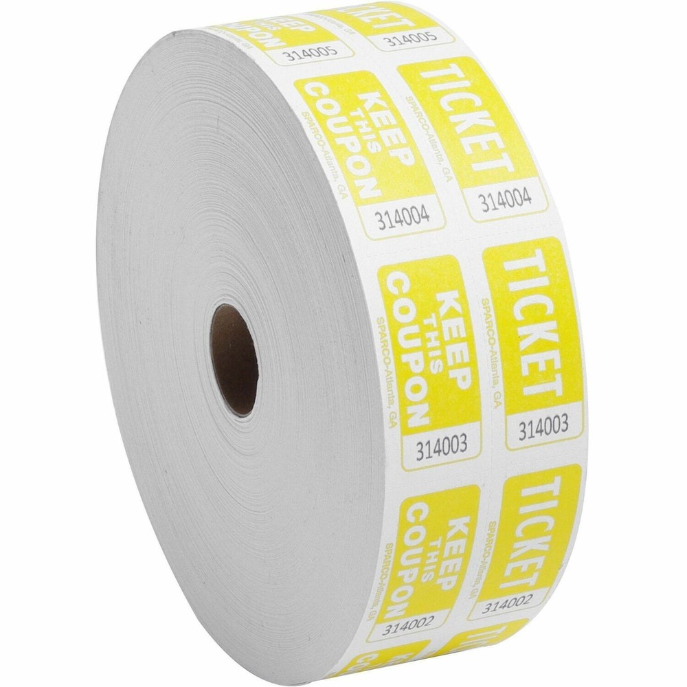 Sparco Ticket Roll Double w/Coupon 2000/RL Yellow 99270-image