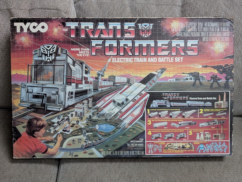 1985 Tyco Electric Train G1 Transformers Battle Set Sealed Box