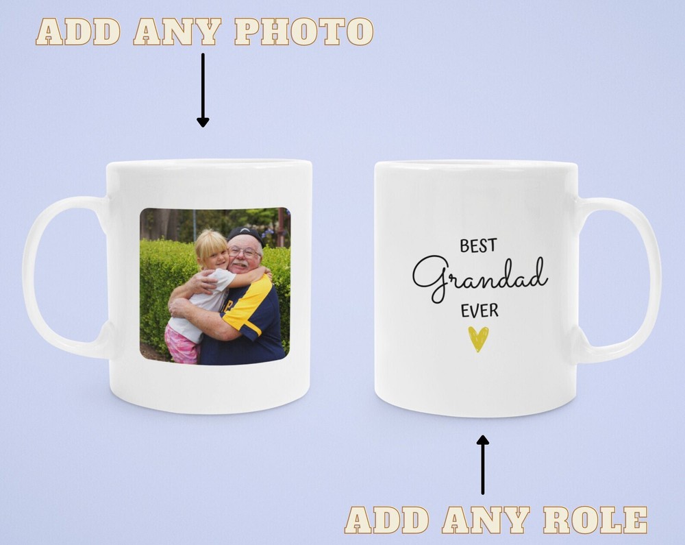 Best Grandad Ever Mug Personalised Gift For Grandad New Grandad Photo Gift Dad