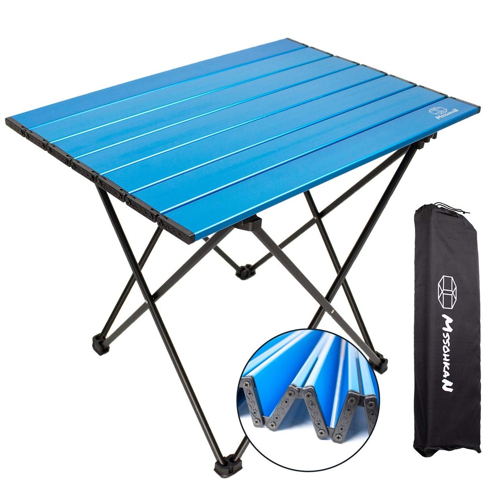 Lightweight Aluminum Folding Camp Table with Carry Bag