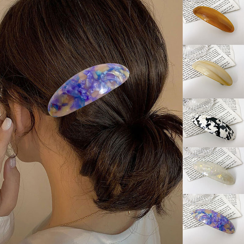 Acrylic Large Hair Barrette Acetate Geometric Hair Clip Women Hair Accessories
