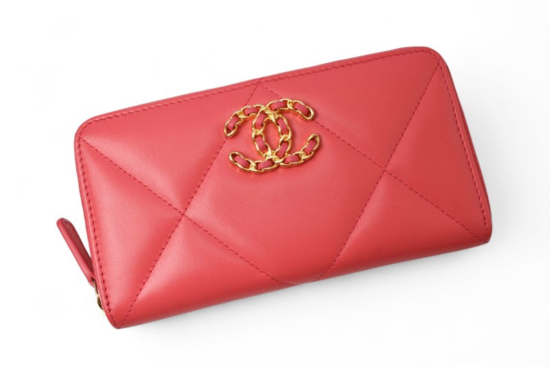 Chanel Authentic Pink Gold Metal Wallet Style AP0948