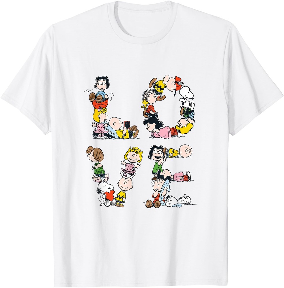 Peanuts Love Letters The Gang T Shirt Men