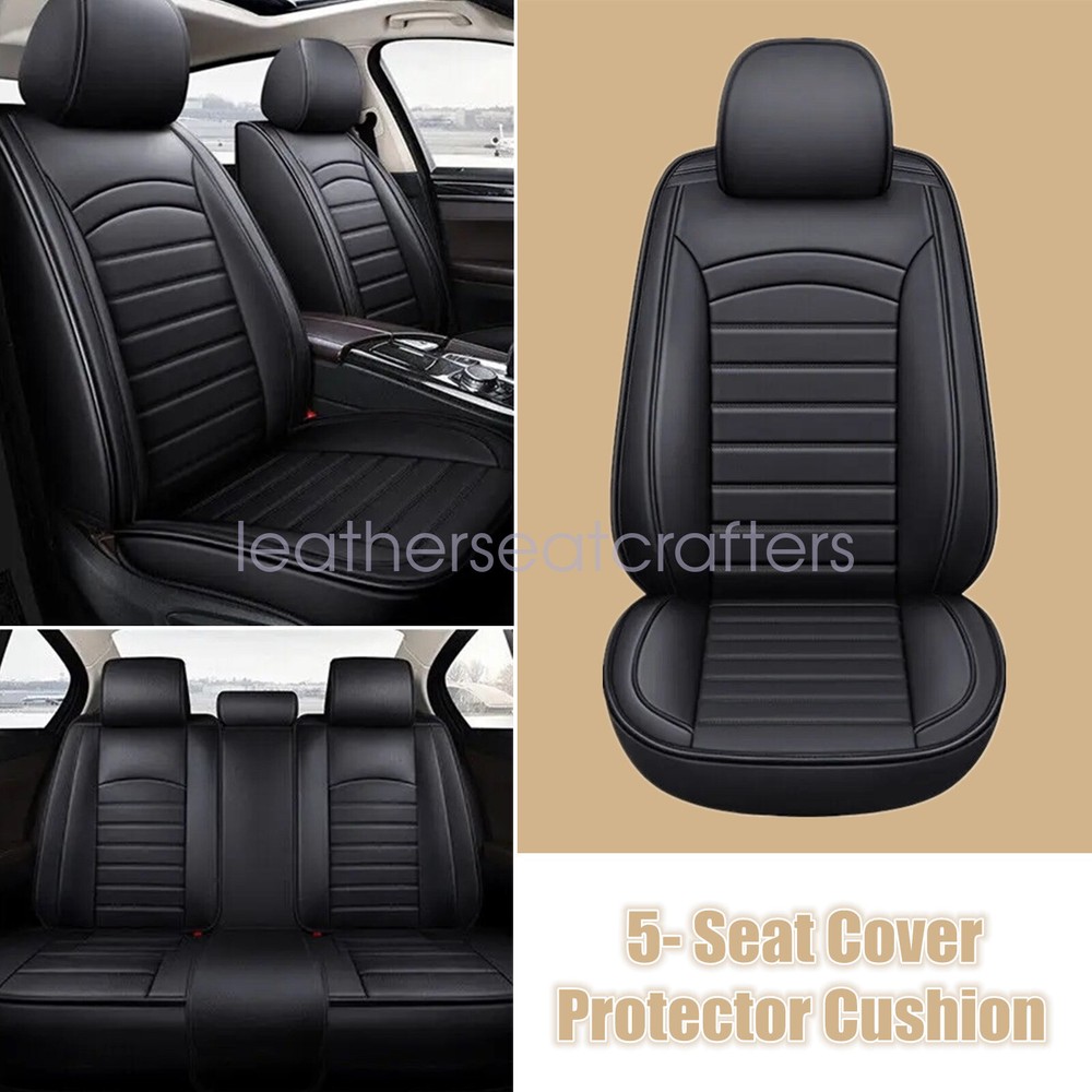 Faux Leather Car Full Set 5-Seat Cover Cushion For Honda Accord / Civic / CR-V