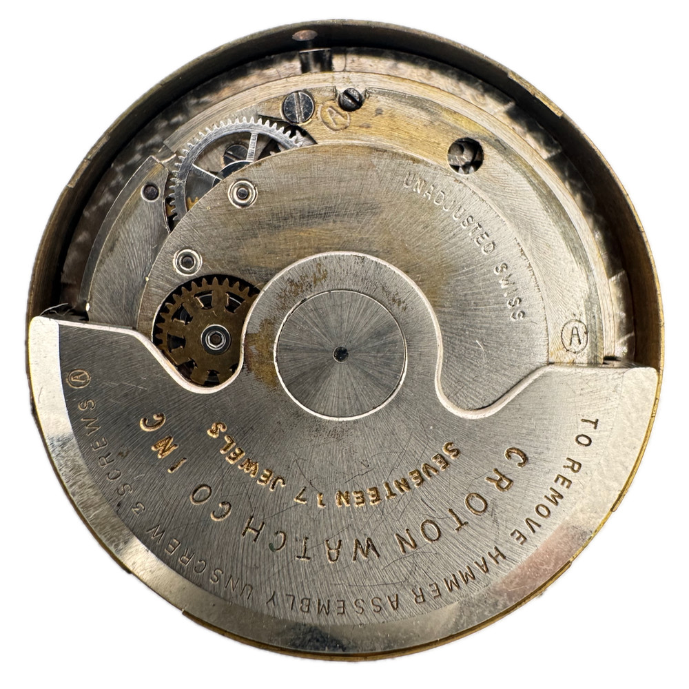 Vintage Croton 17 Jewel Automatic Men's Wristwatch Movement 2201 Swiss