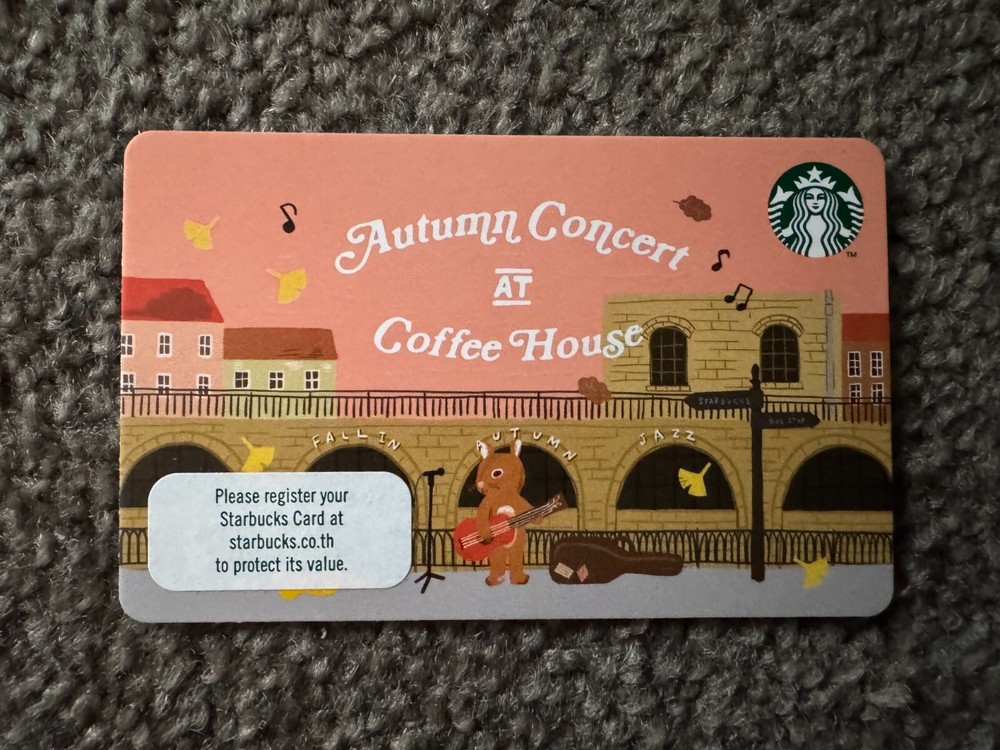 Starbucks Gift Card Thailand Autumn Concert w/ Pin Intact-image